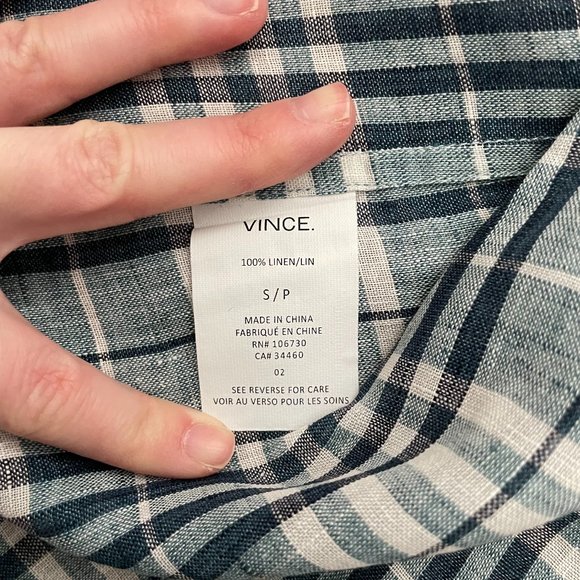 Vince Shirt Adult S Blue Button Up Flannel Short Sleeve Outdoor Men's - Picture 4 of 6